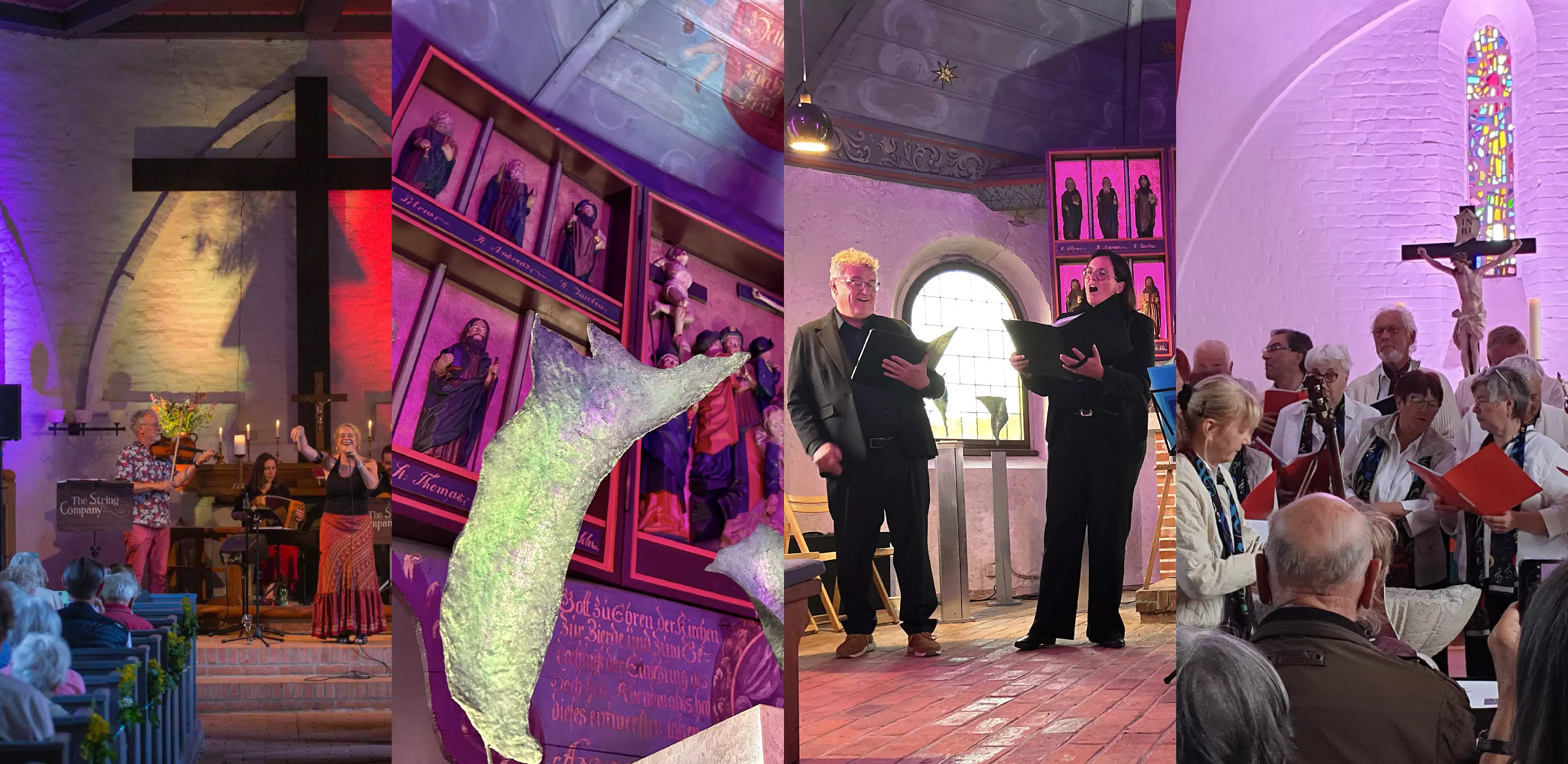 Collage von Dorfkirchenveranstaltungen